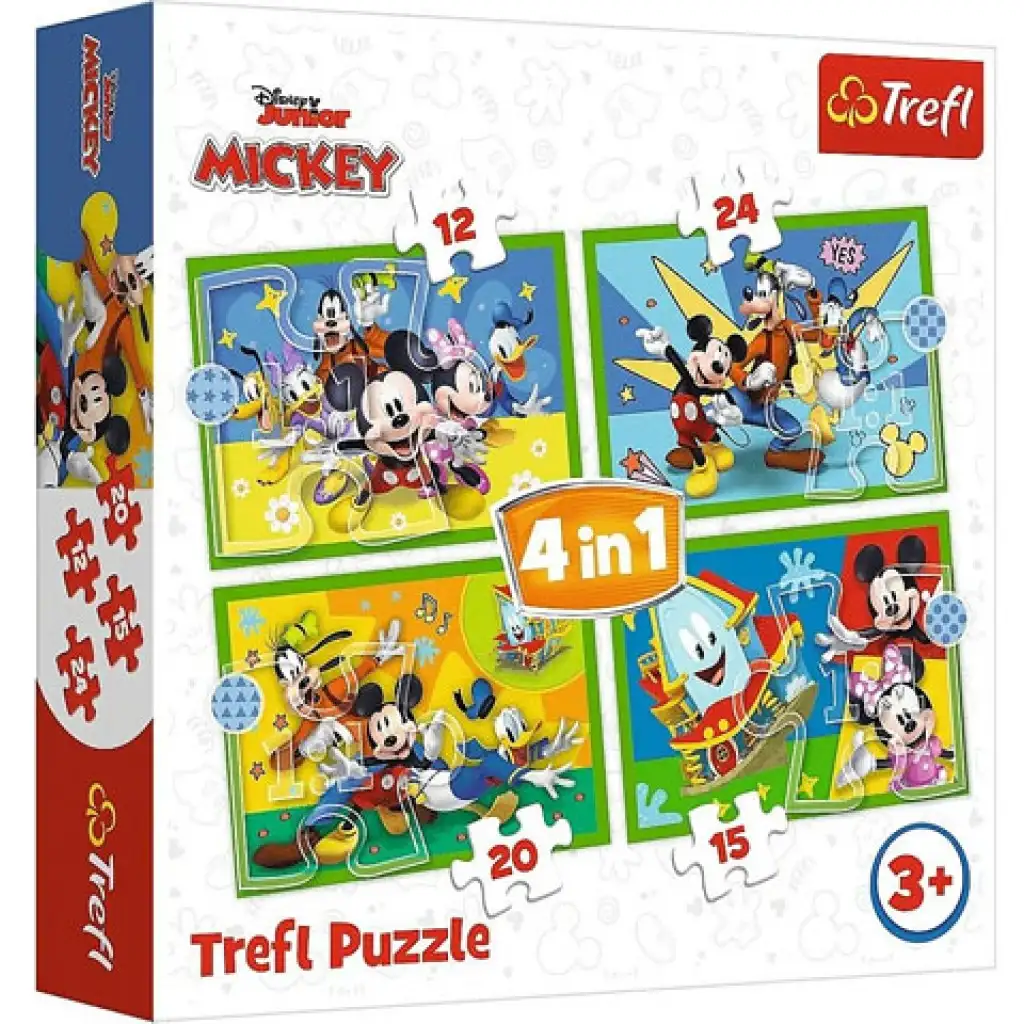 imagen de Mickey Mouse y sus amigos 4 en 1 rompecabezas - Trefl 1