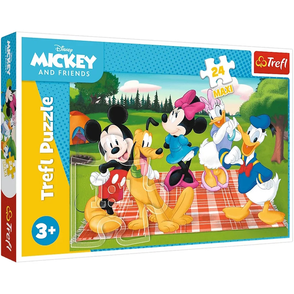 imagen de Mickey Mouse y sus amigos: Picnic 24 piezas Maxi puzzle - Trefl 1