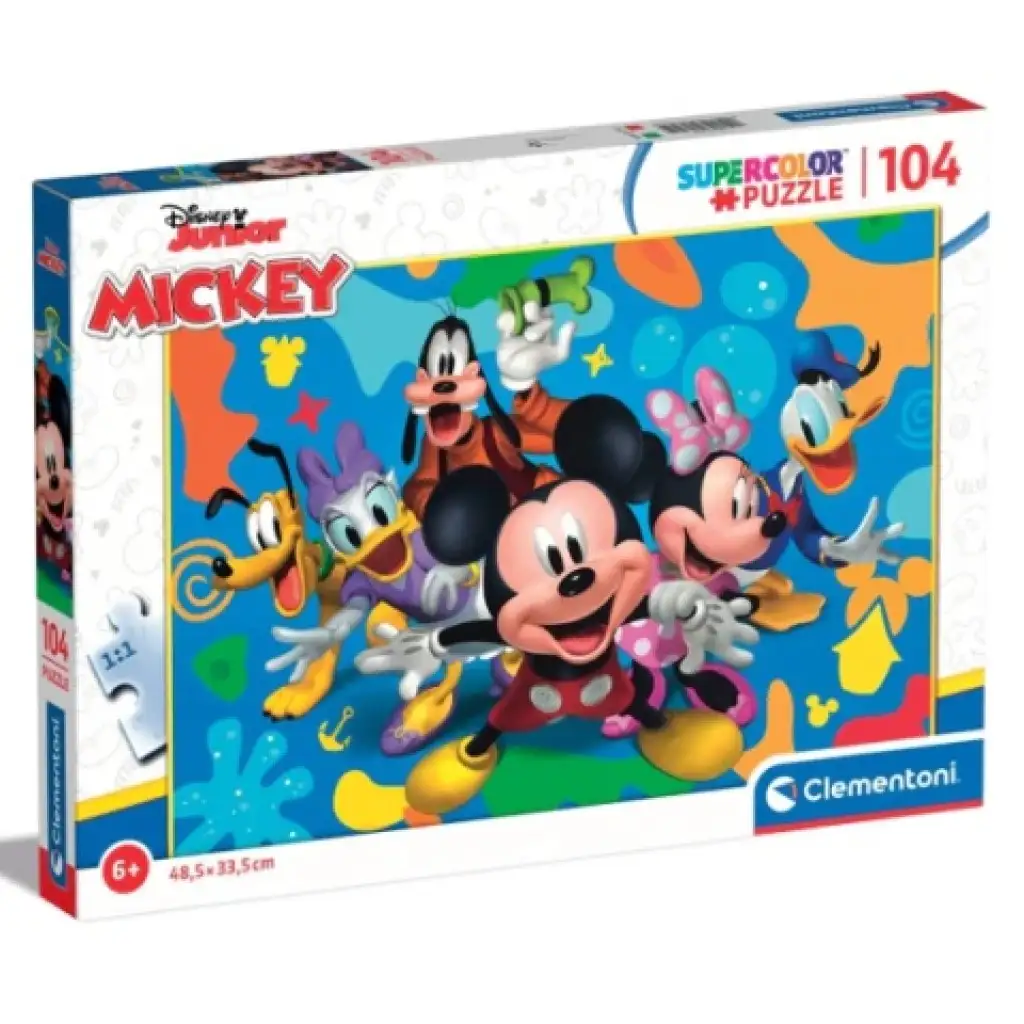 imagen de Mickey Mouse y sus amigos puzzle Supercolor de 104 piezas - Clementoni 1