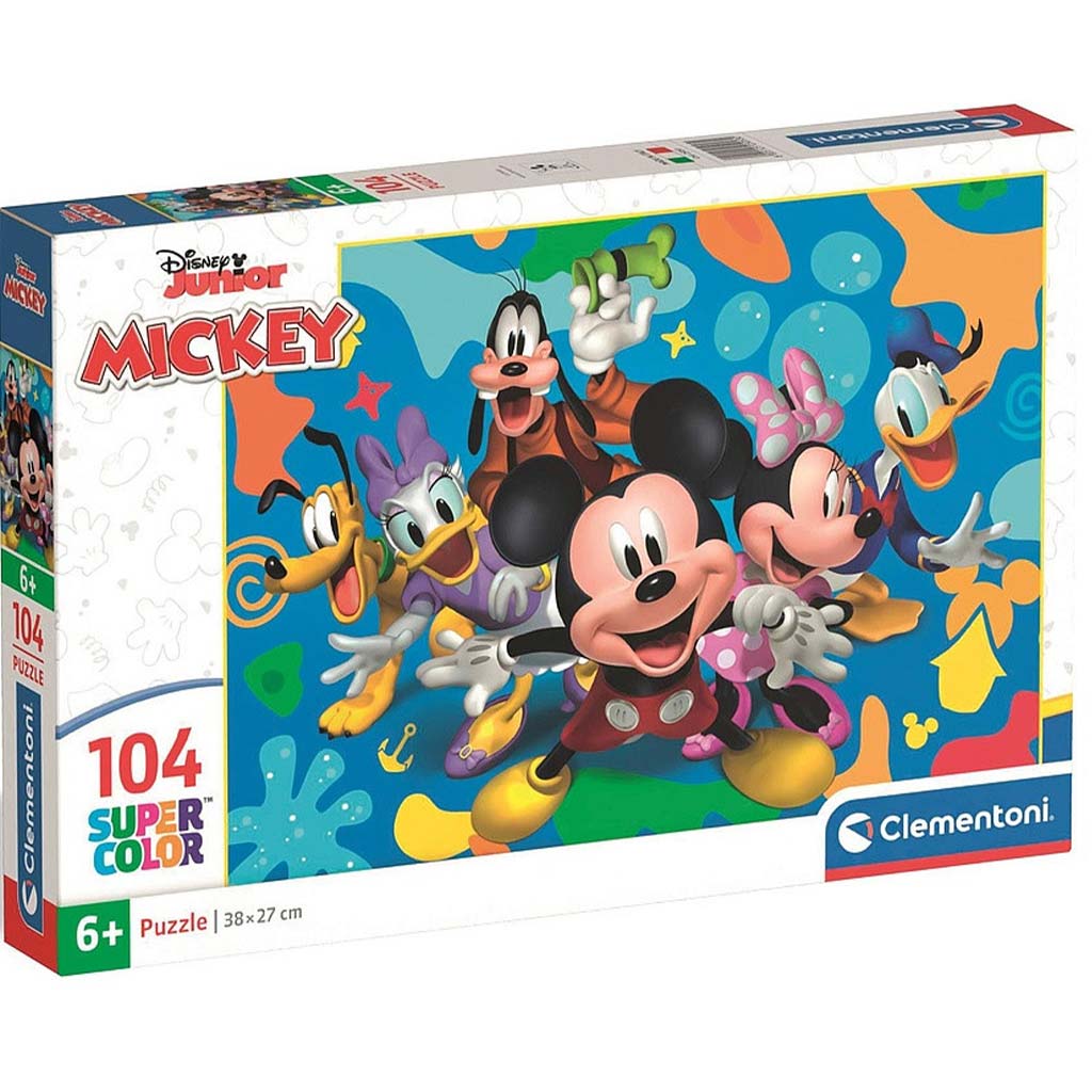 imagen de Mickey Mouse y sus amigos rompecabezas supercolor de 104 piezas - Clementoni 1