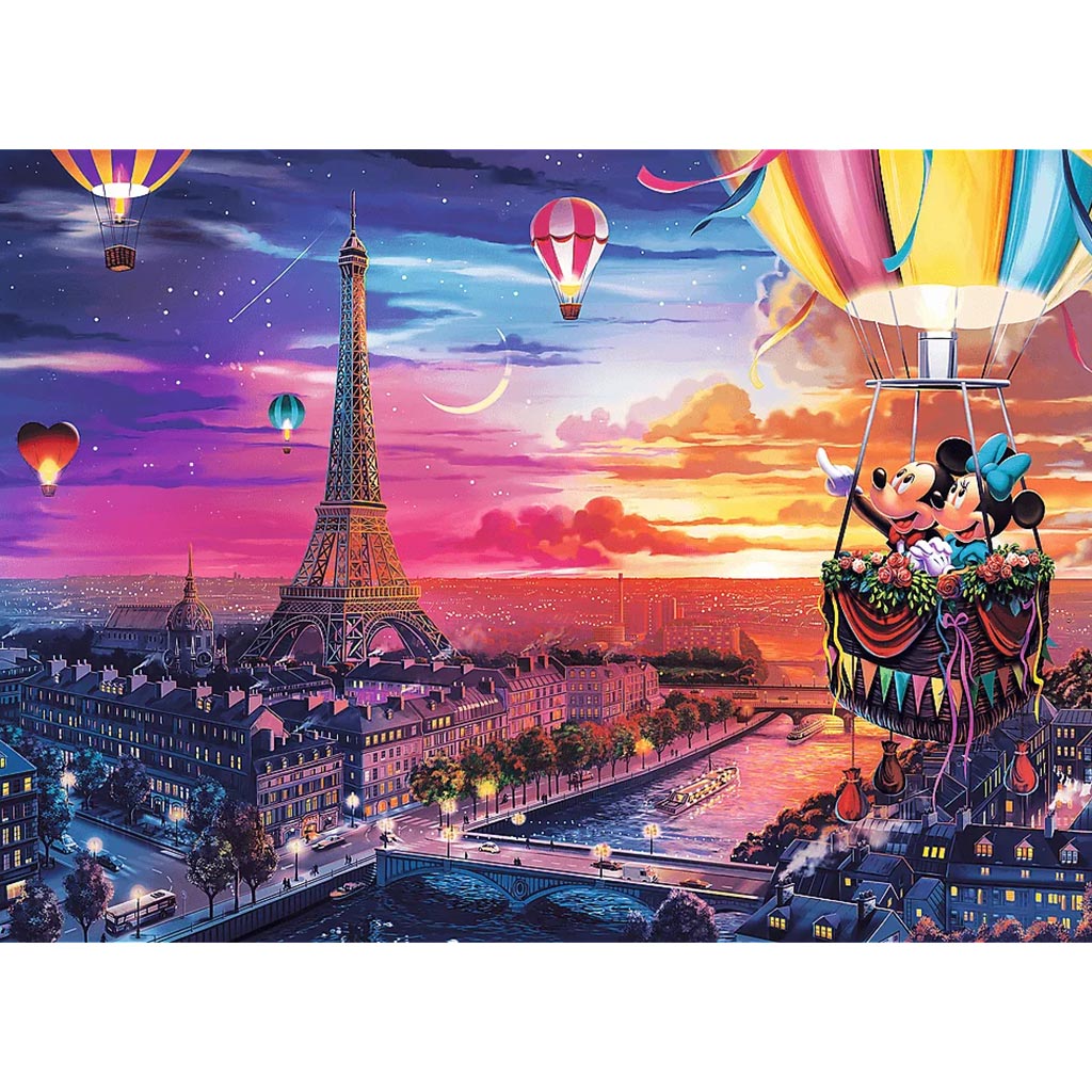 imagen de Mickey y Minnie en París 1000 piezas Premium plus quality puzzle - Trefl 2