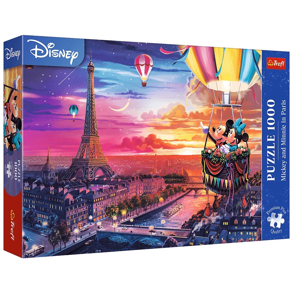 imagen de Mickey y Minnie en París 1000 piezas Premium plus quality puzzle - Trefl 1