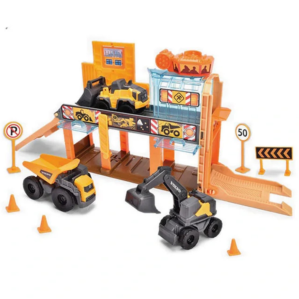 imagen de Micro estación de construcción con 3 vehículos de trabajo - Dickie Toys 2