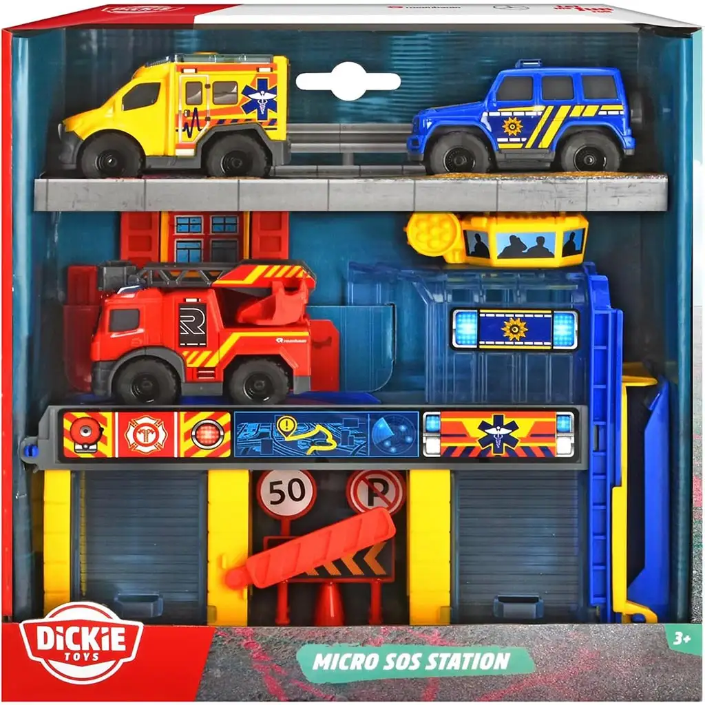 imagen de Micro SOS Station set - Dickie Toys 1