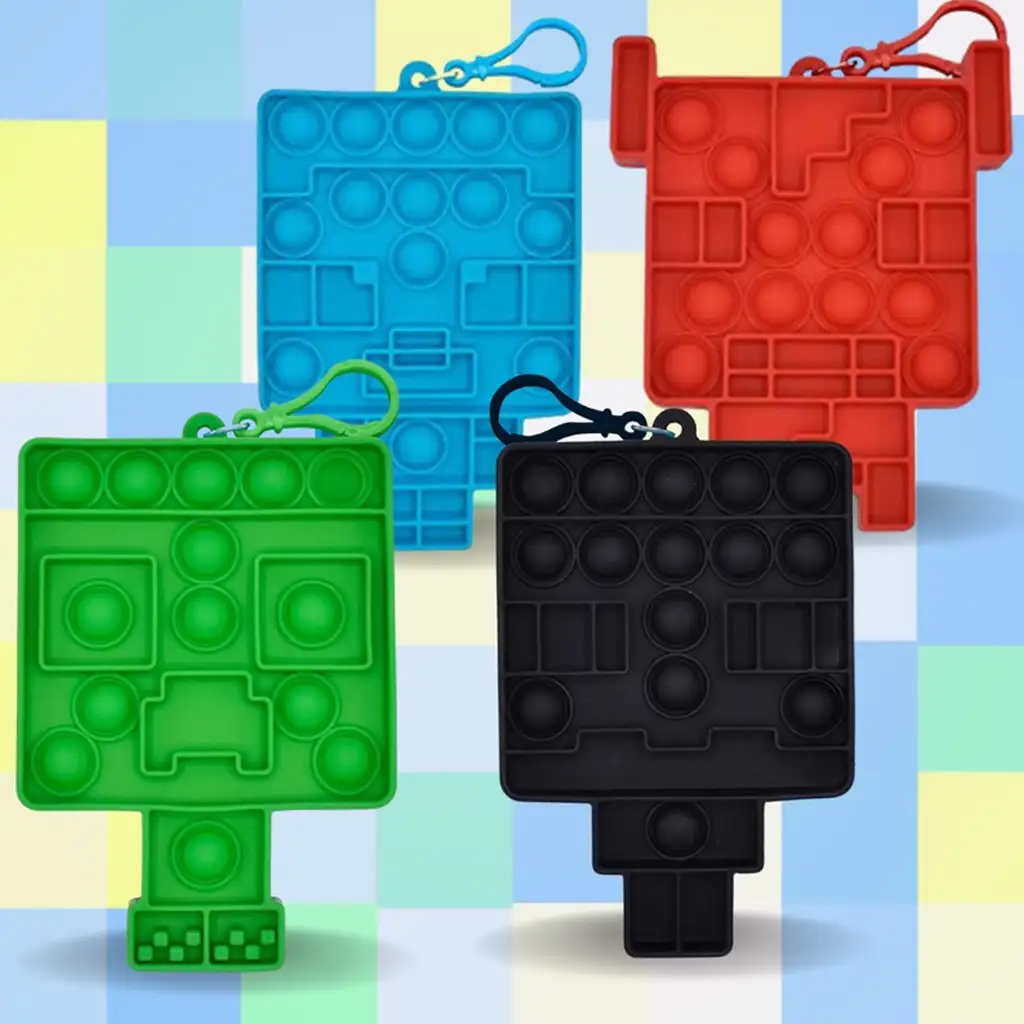 imagen de Minecraft Bubblers Mini Pop-it sorpresa llavero 1ud 2