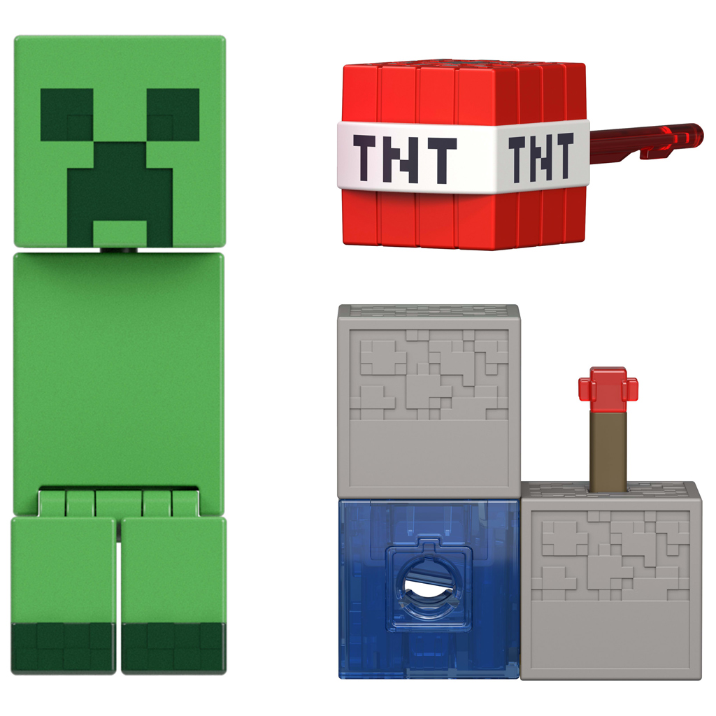 imagen de Minecraft: Figura de Creeper con lanzador de TNT - Mattel 2