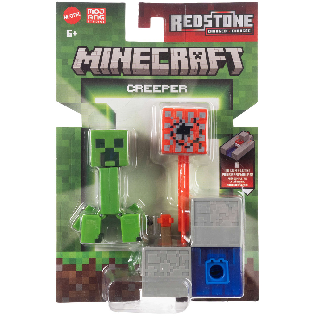 imagen de Minecraft: Figura de Creeper con lanzador de TNT - Mattel 1