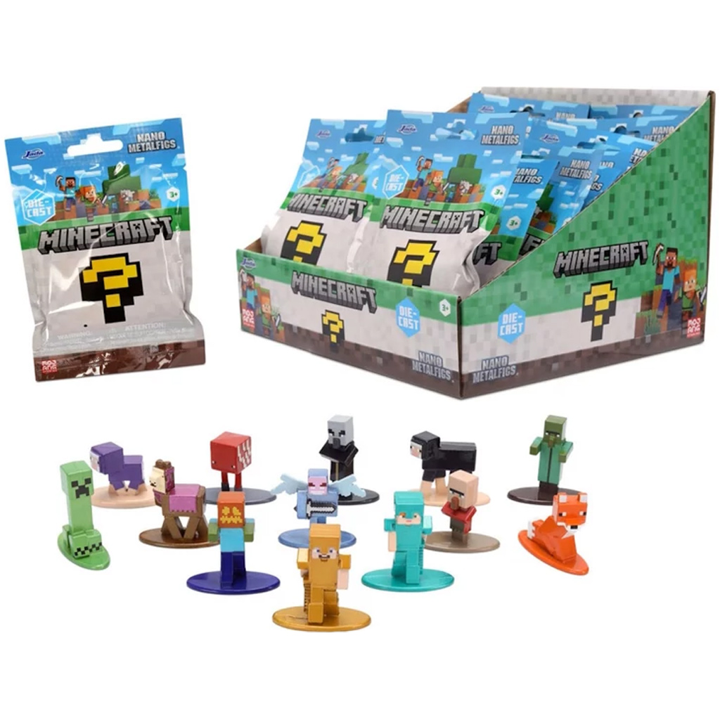 imagen de Minecraft: Figura de metal Nano Metalfigs, sorpresa, varios, 1 unidad - Jada Toys 1
