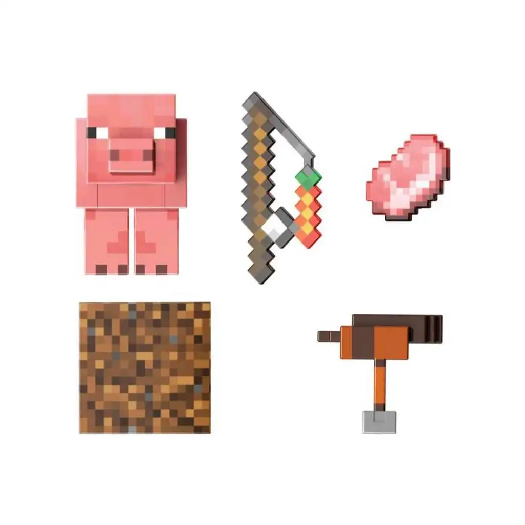 imagen de Minecraft: Nivel de Diamante - Figura de Cerdo - Mattel 2