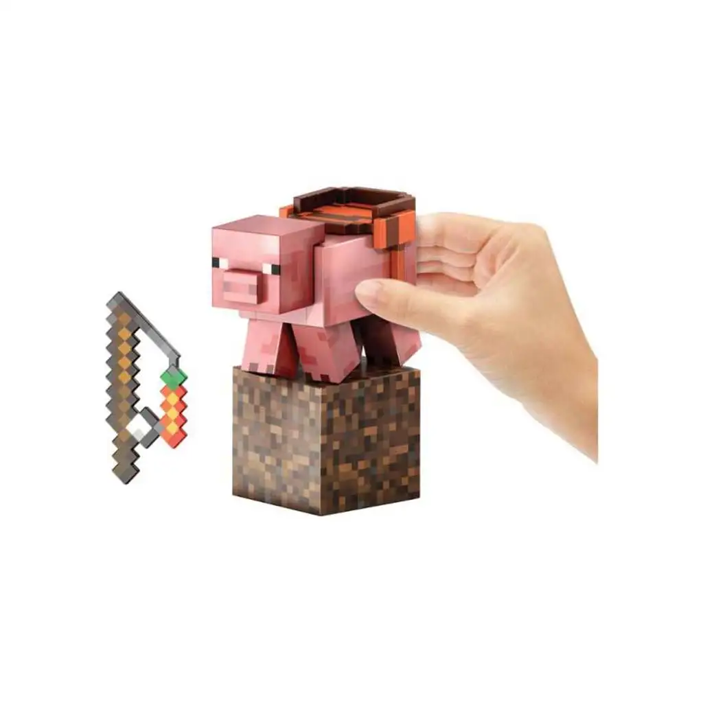 imagen de Minecraft: Nivel de Diamante - Figura de Cerdo - Mattel 3
