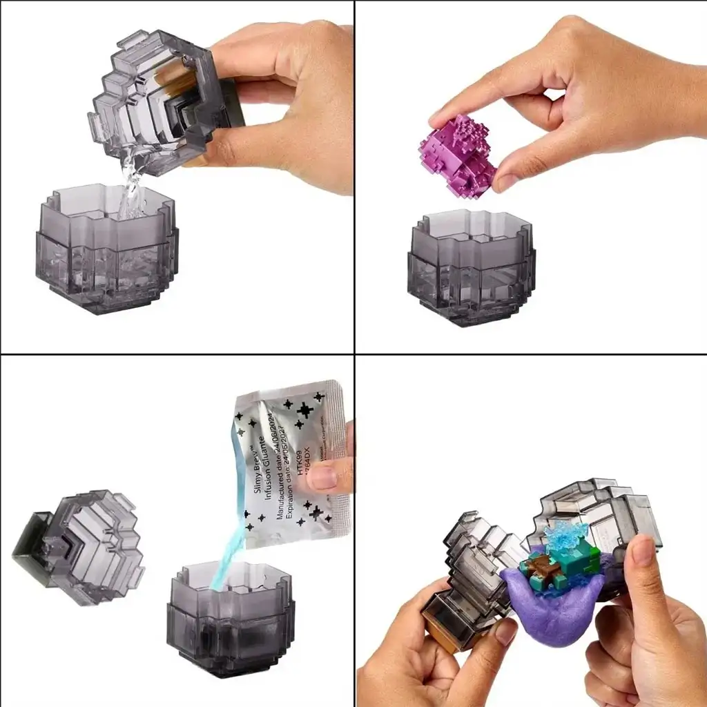 imagen de Minecraft Reveal minifigura caja gris - Mattel 2