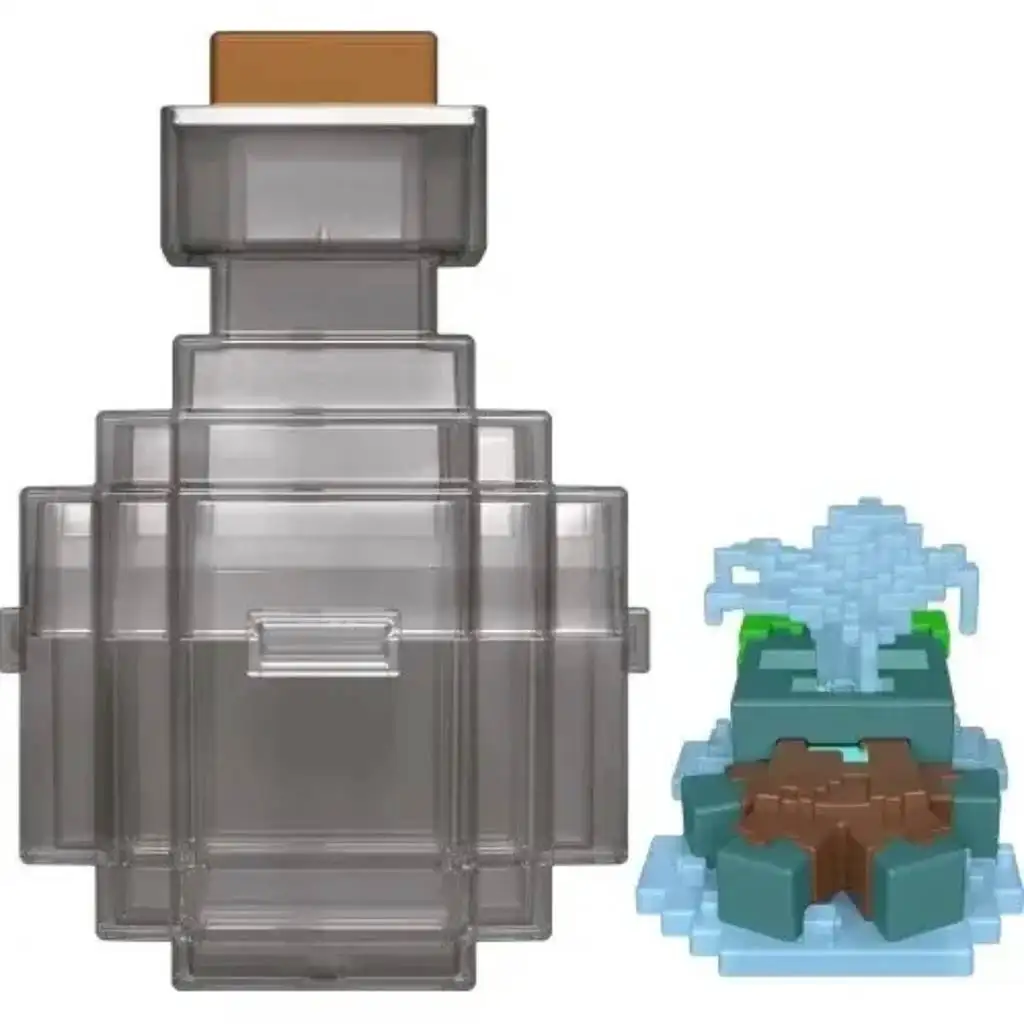 imagen de Minecraft Reveal minifigura caja gris - Mattel 1