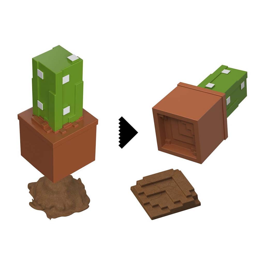 imagen de Minecraft Reveal minifigura en almacenamiento - Cactus - Mattel 3