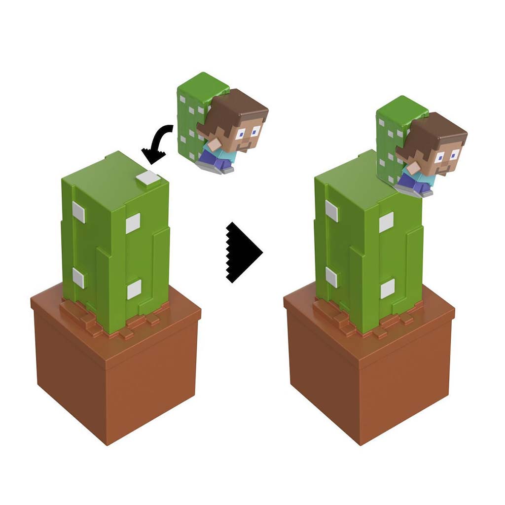 imagen de Minecraft Reveal minifigura en almacenamiento - Cactus - Mattel 4