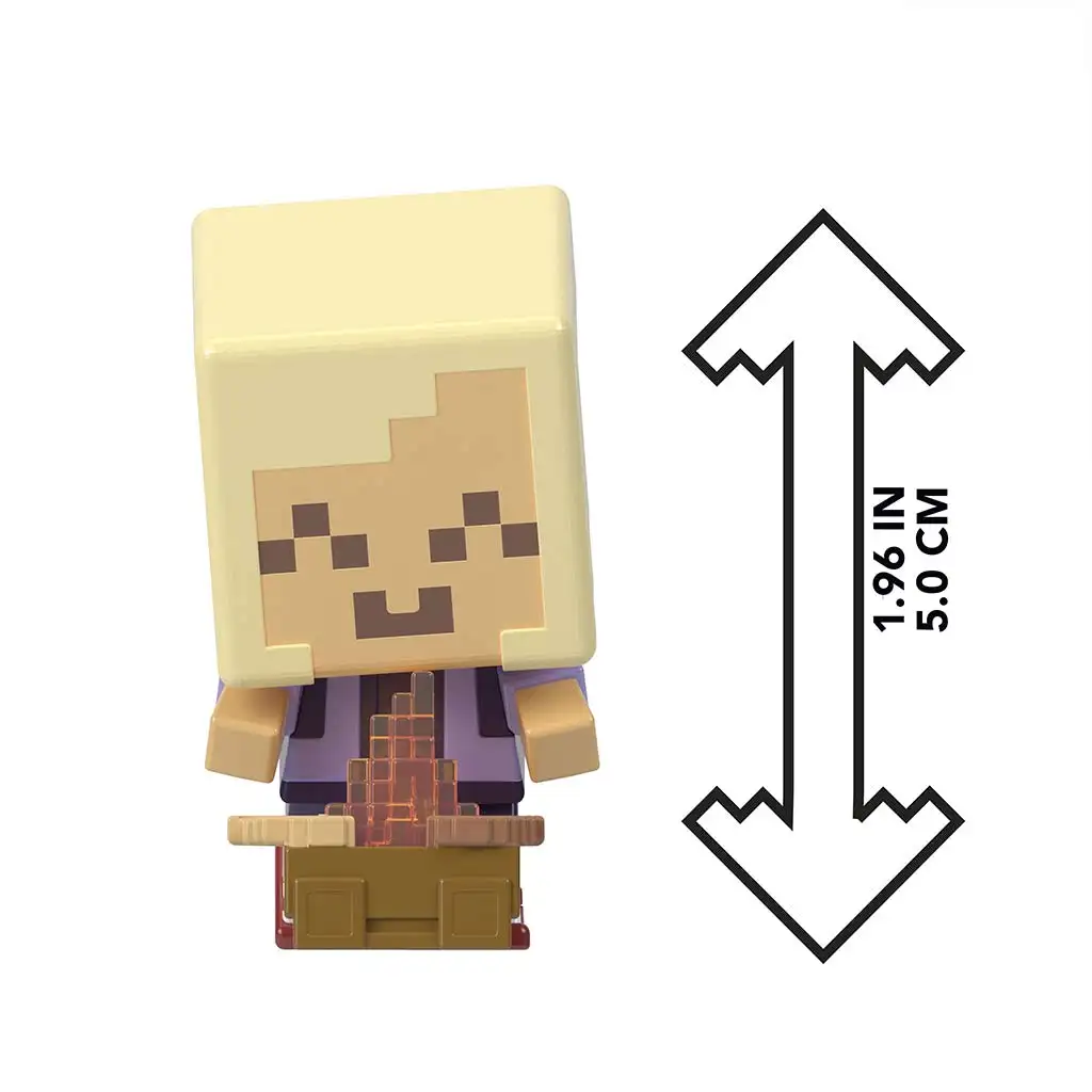 imagen de Minecraft: Revelar minifigura de marinero rubio dorado en caja en forma de espada amarilla - Mattel 5