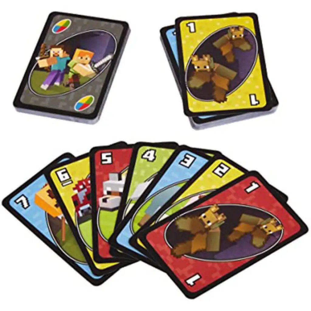 imagen de Minecraft UNO juego de cartas - Mattel 2