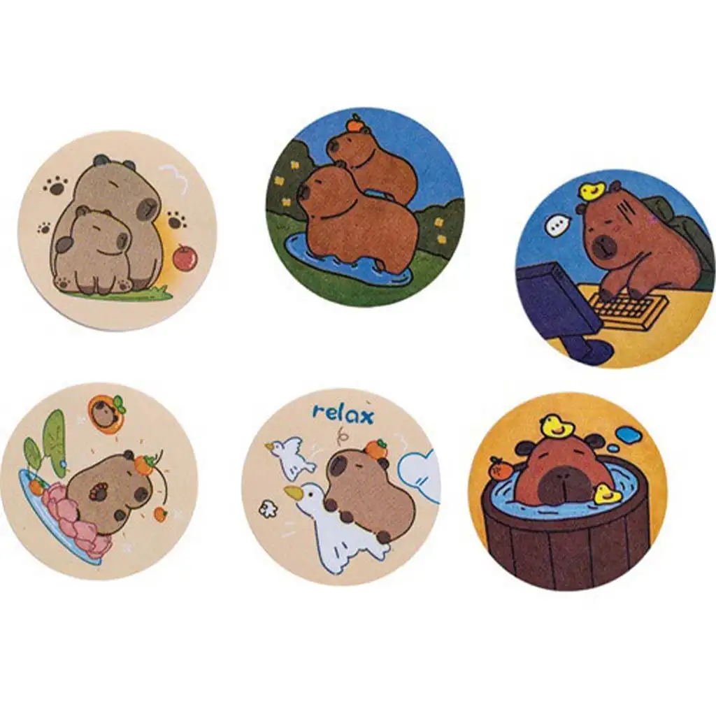 imagen de Mini capibara bloc de notas autoadhesivo 45x45mm 50ud varios 1ud 1