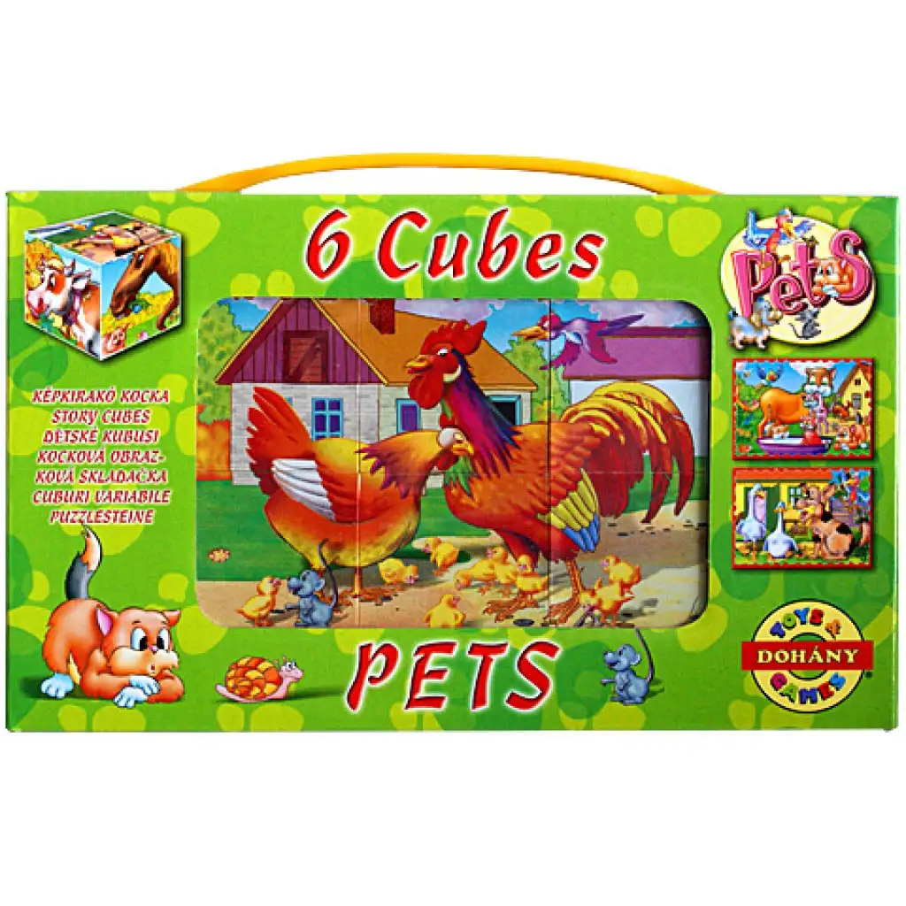 imagen de Mini cubo de cuentos con animales de granja 6 piezas 1