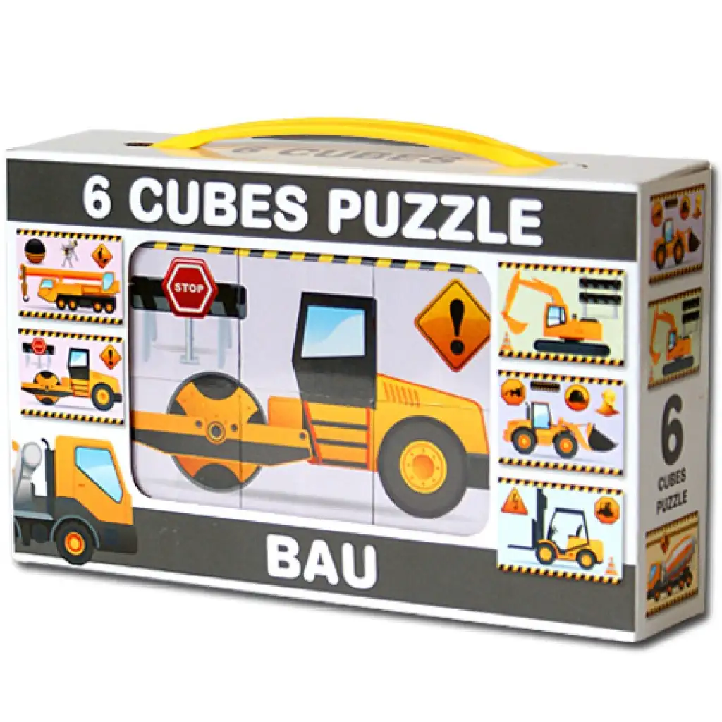 imagen de Mini cubo de cuentos con máquinas de trabajo 6 piezas - D-toys 1