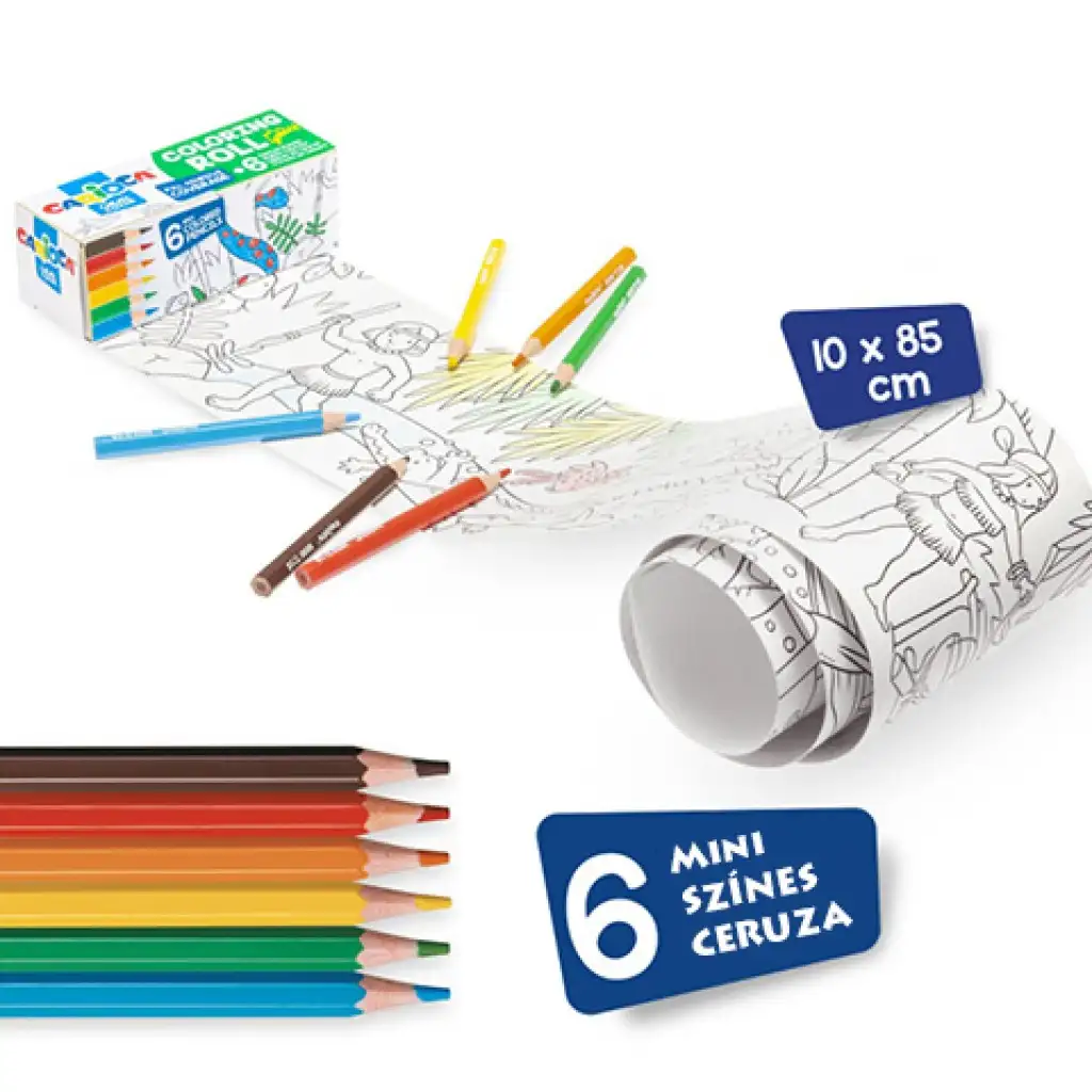 imagen de Mini rodillo de colorear autoadhesivo 6 unidades con lápiz mini - Carioca 2
