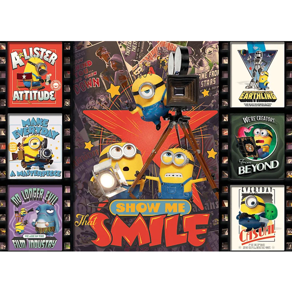 imagen de Minions 3 cubos de película puzzle de 1000 piezas - Trefl 2
