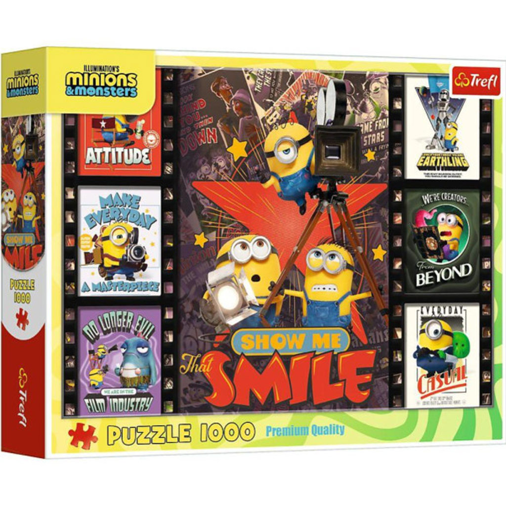 imagen de Minions 3 cubos de película puzzle de 1000 piezas - Trefl 1
