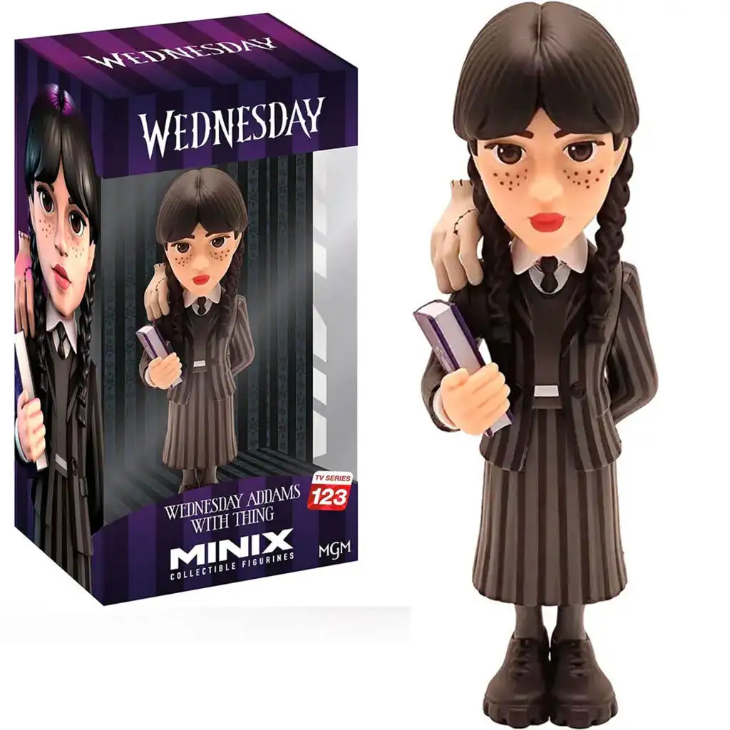 imagen de MINIX - Figura de personaje premium de Wednesday Adams con Izé de 12 cm 1