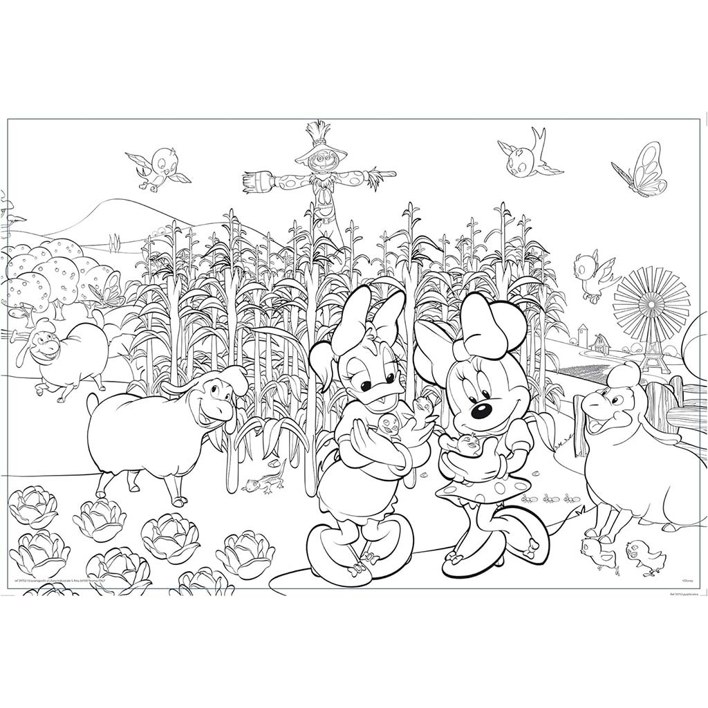 imagen de Minnie Mouse 2 en 1 maxi puzzle y colorear 150 piezas 70x50cm - Lisciani 2