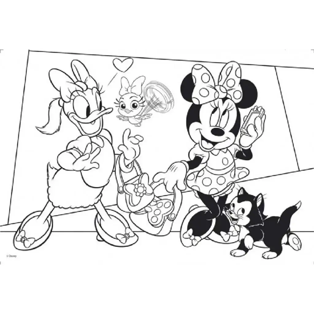 imagen de Minnie Mouse 2 en 1 maxi rompecabezas y libro para colorear 50x35cm - Lisciani 2