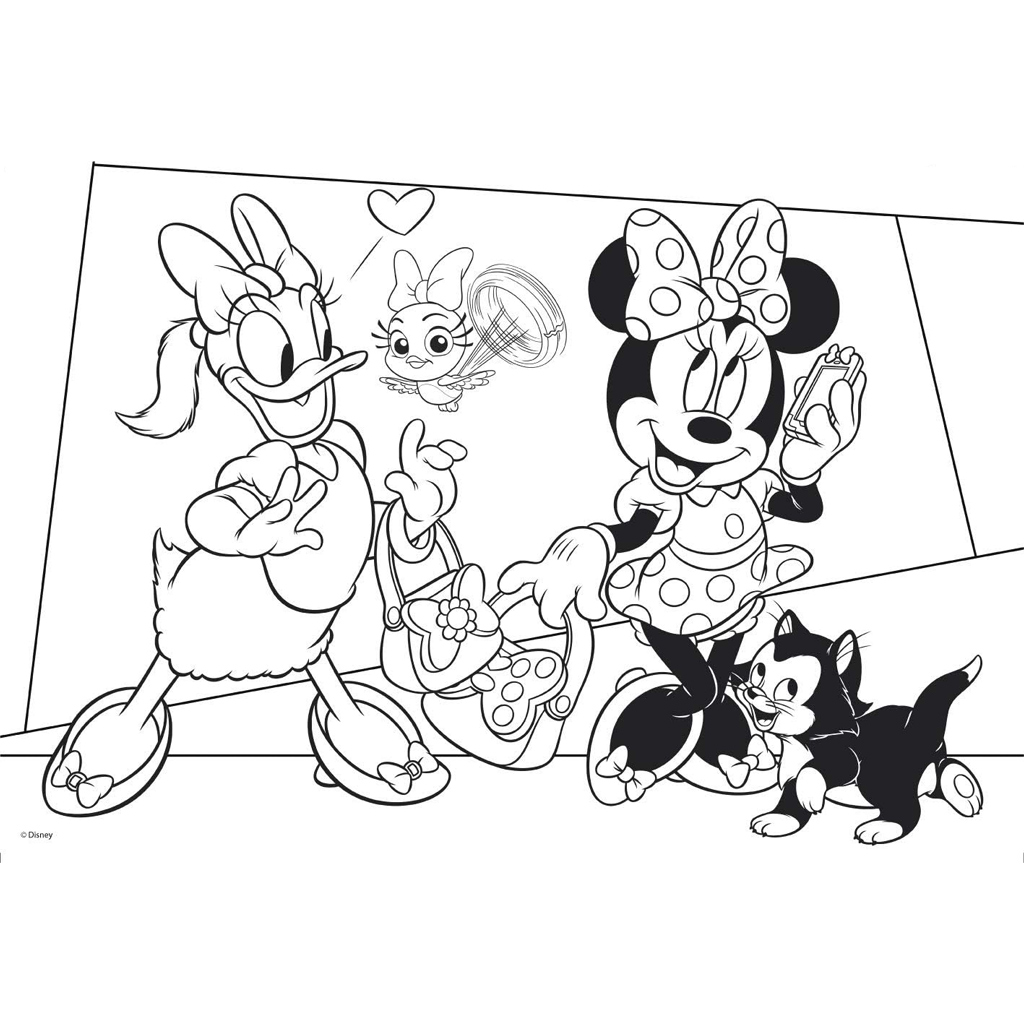 imagen de Minnie Mouse 2 en 1 puzzle de 108 piezas y libro para colorear 50x35cm - Lisciani 3