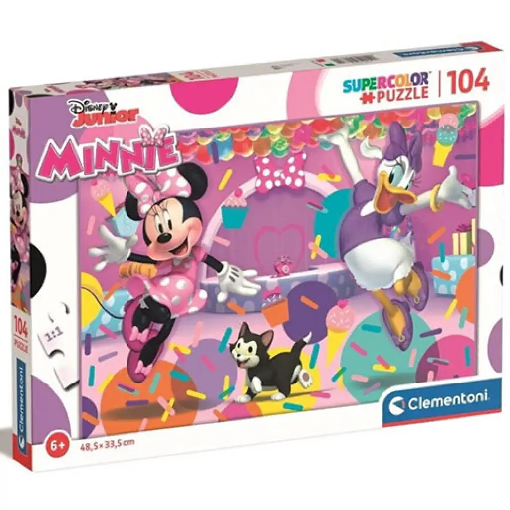 imagen de Minnie Mouse y sus amigos Supercolor Maxi puzzle de 104 piezas - Clementoni 1
