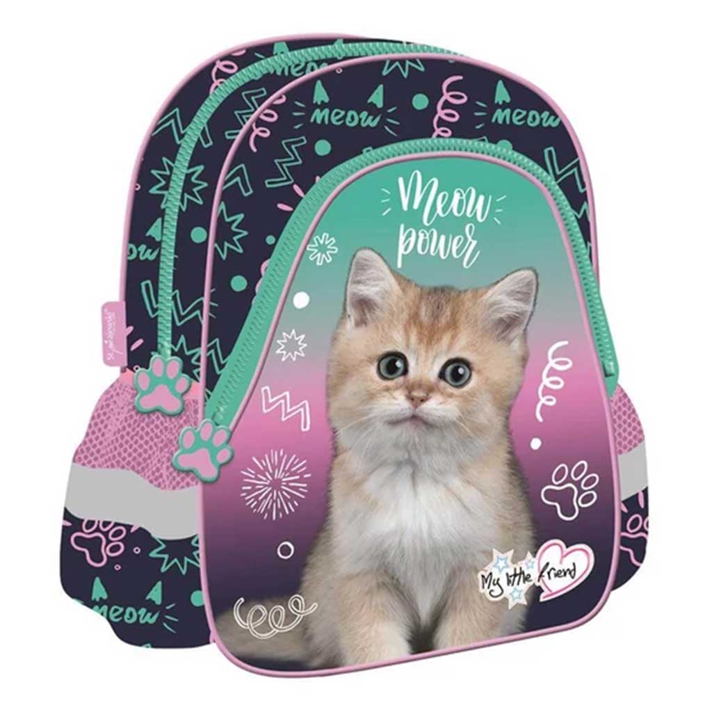 imagen de MLF Kitty Party mochila de gatos para jardín de infancia 25x30x10cm 1