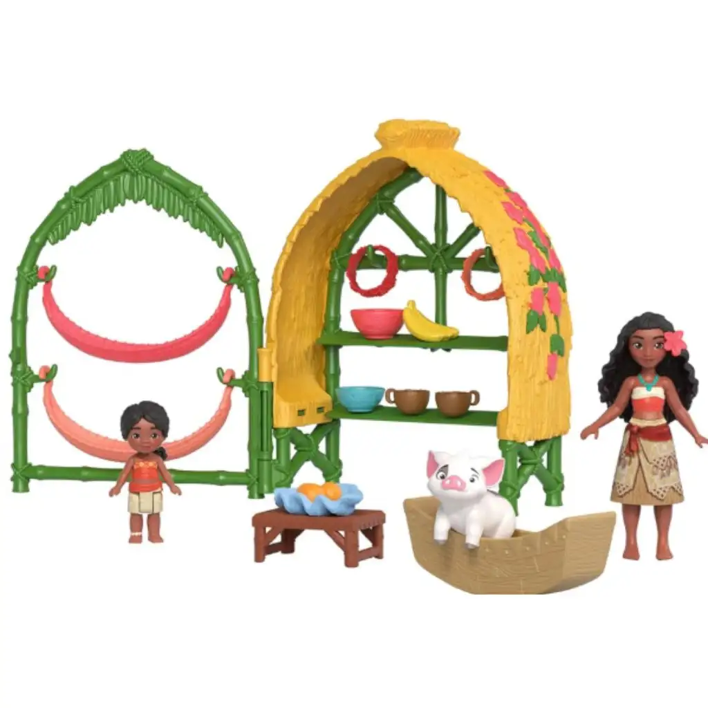 imagen de Moana 2: Moana y Simea set de juego de cabaña - Mattel 2