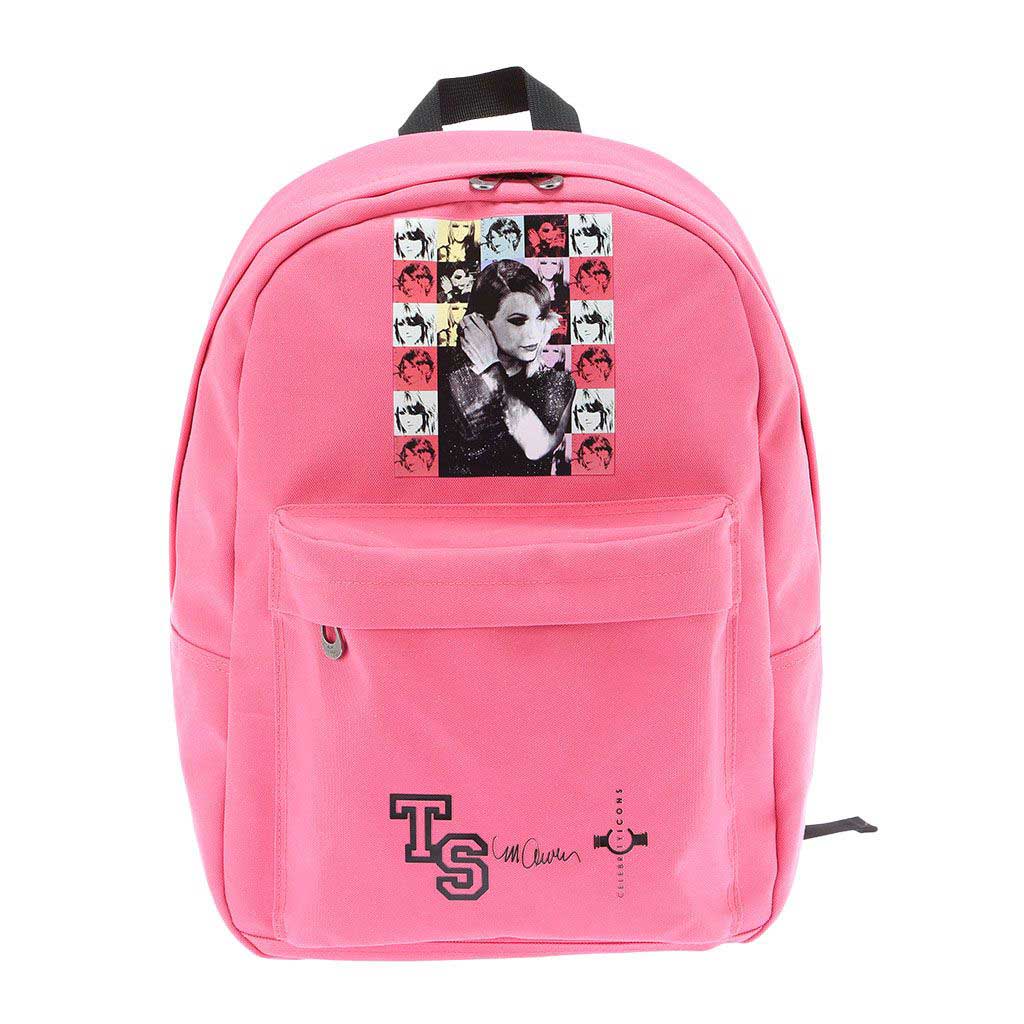 imagen de Mochila acolchada rosa con diseño de Taylor Swift, mochila 39x17x44cm 1