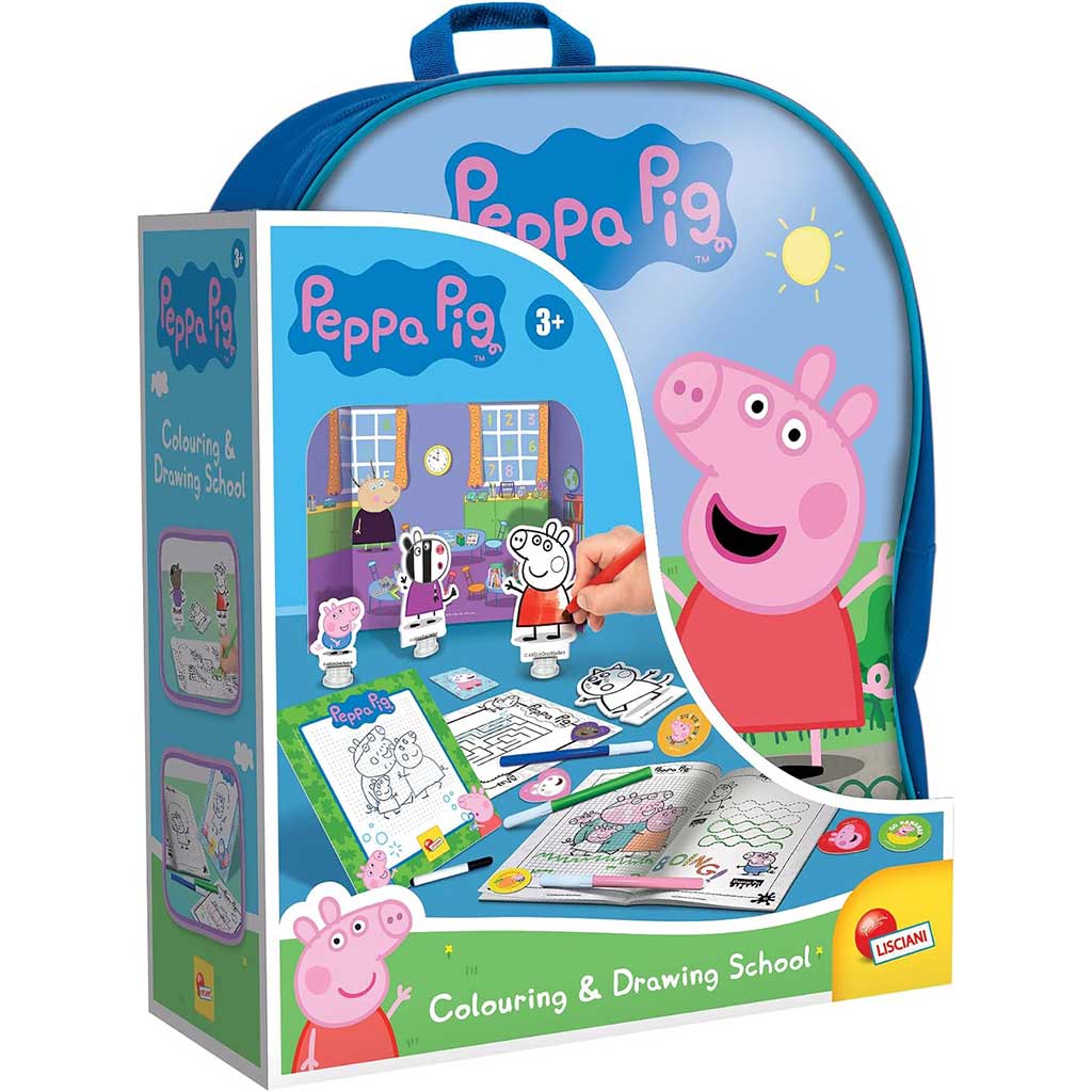 imagen de Mochila de escuela de dibujo de Peppa Pig - Lisciani 1
