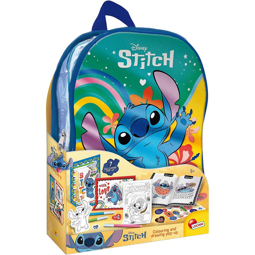 imagen de Mochila de escuela de dibujo Disney Stitch - Lisciani 1
