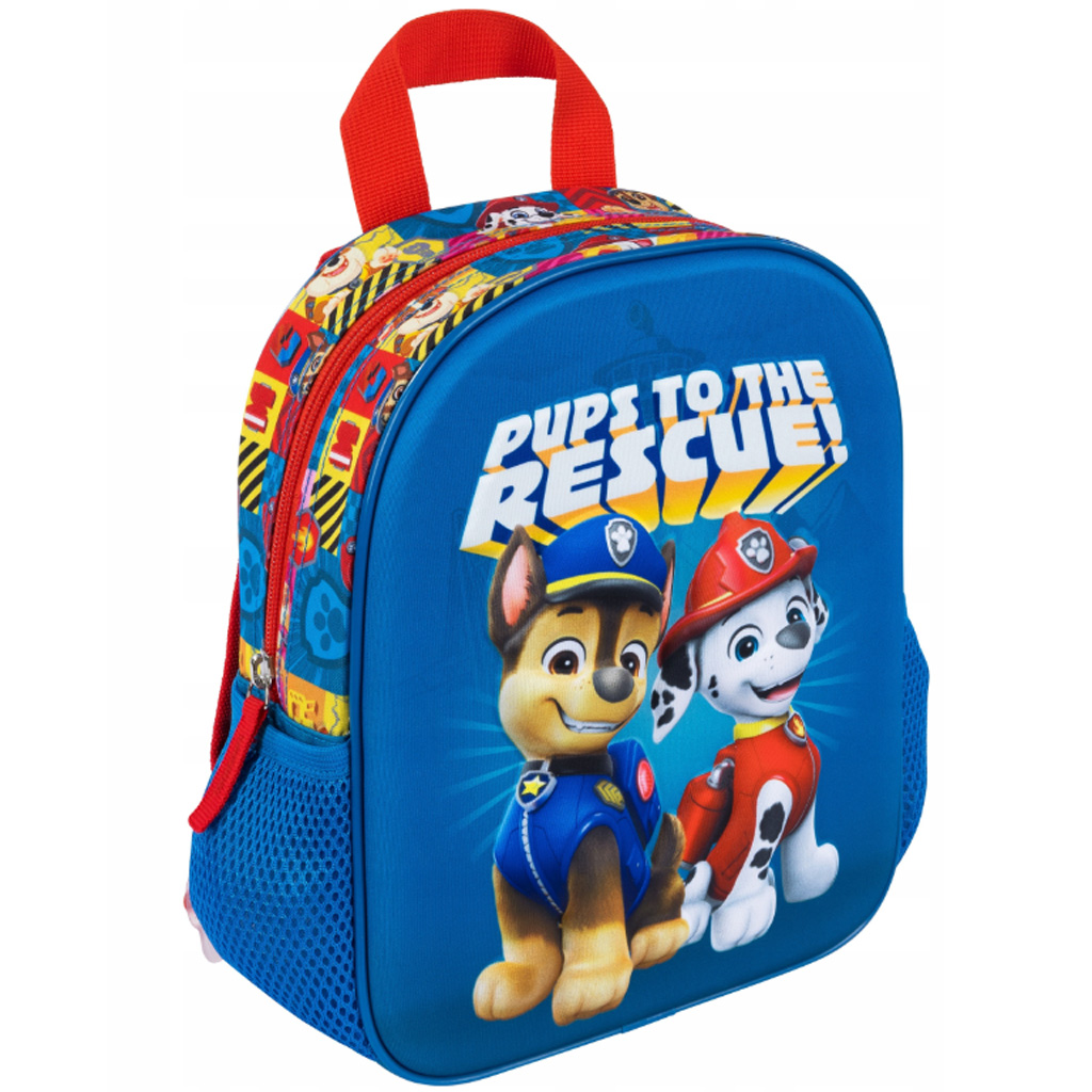 imagen de Mochila de jardín de infantes con diseño de Patrulla Canina 28x23x13cm 1
