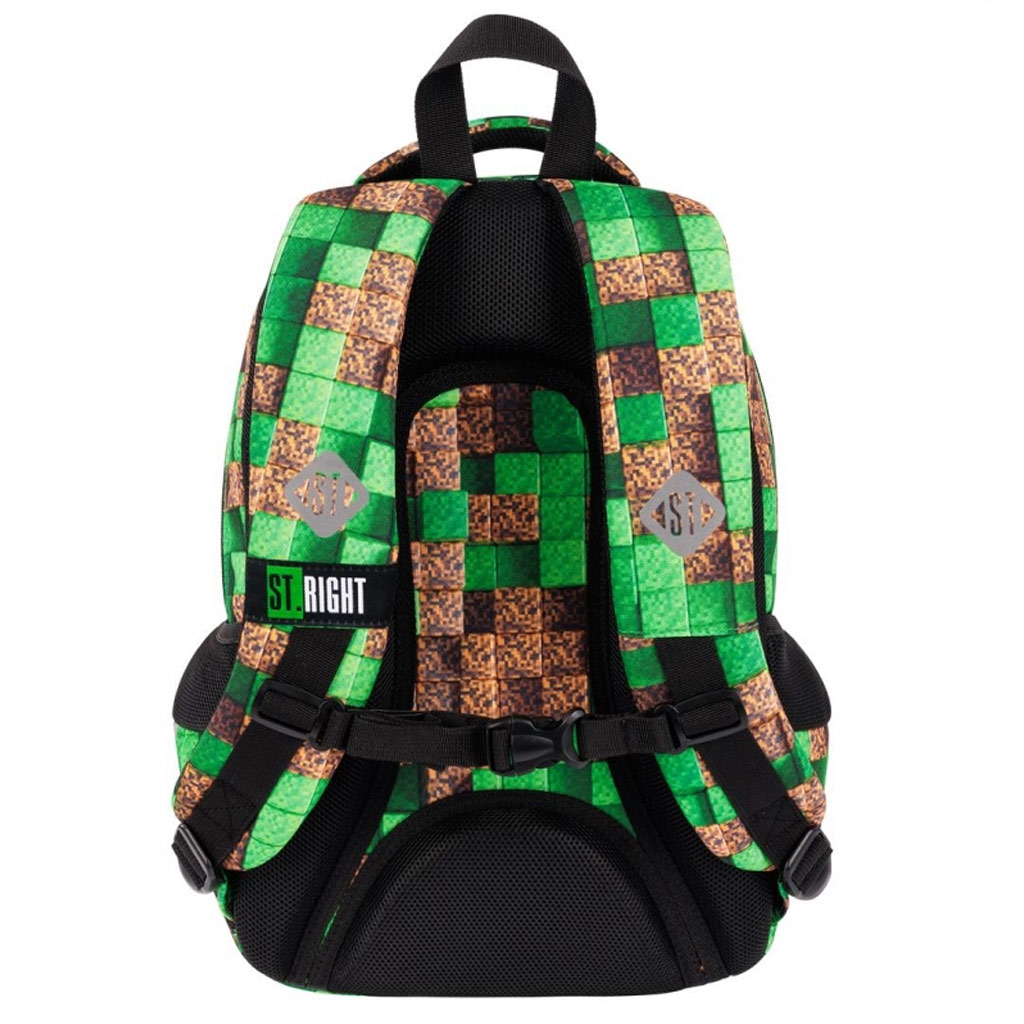imagen de Mochila ergonómica de tres compartimentos St.Right Pixel Cubes, mochila BP26 39x27x17cm 2