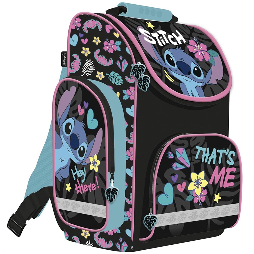 imagen de Mochila escolar anatómica con estampado de Disney Stitch, 36x28x15 cm 1