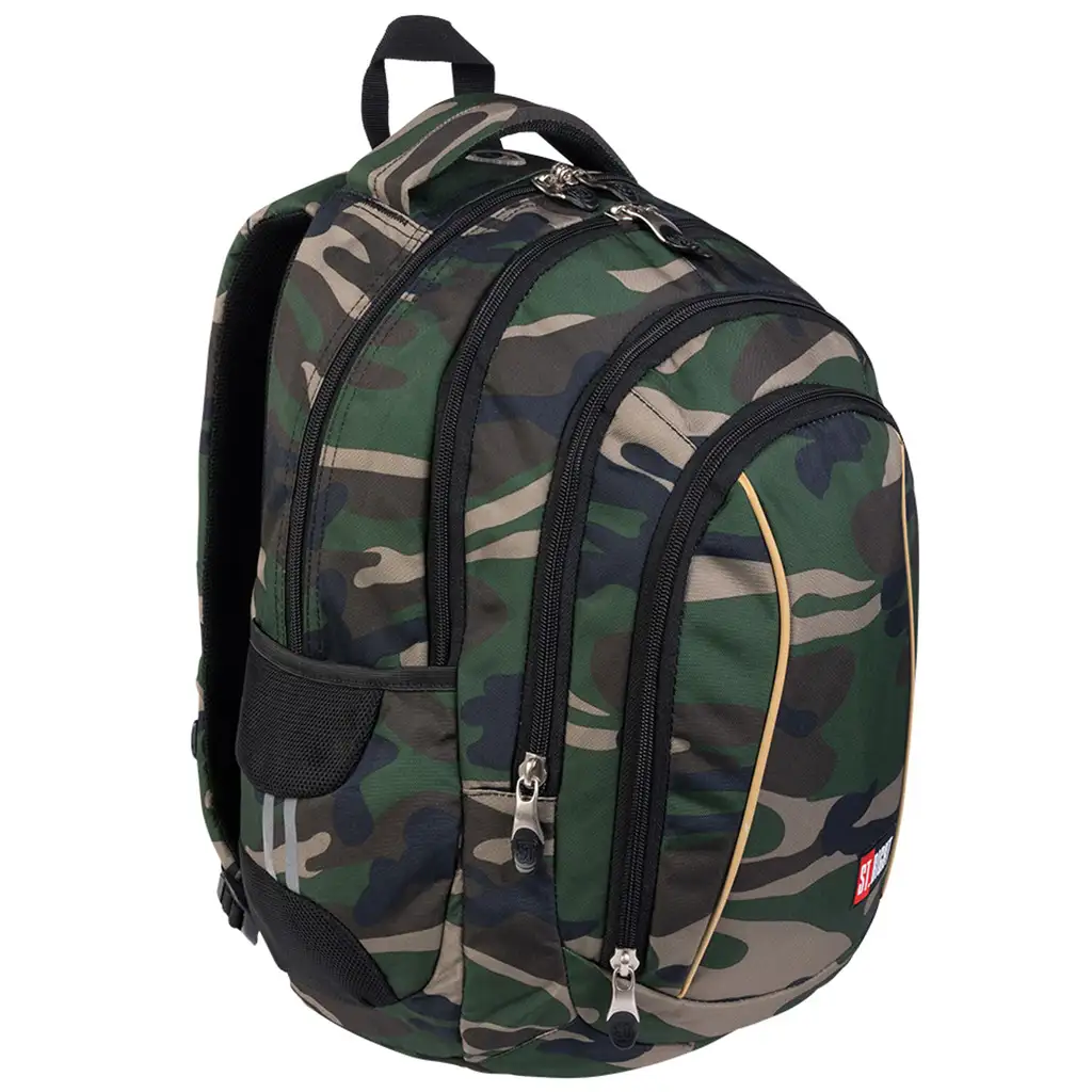 imagen de Mochila escolar camuflada St.Right Moro, mochila BP04 43x32x20cm 1