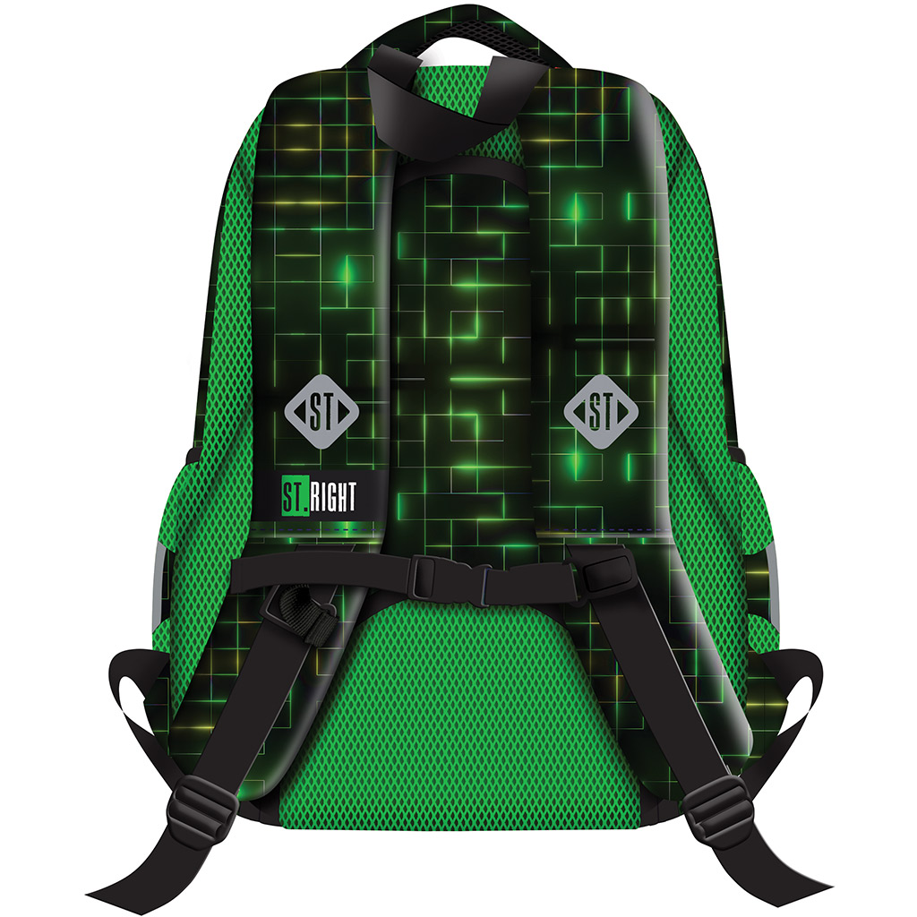 imagen de Mochila escolar con diseño de controlador gamer St.Right Neon, mochila BP26 39x27x17cm 2