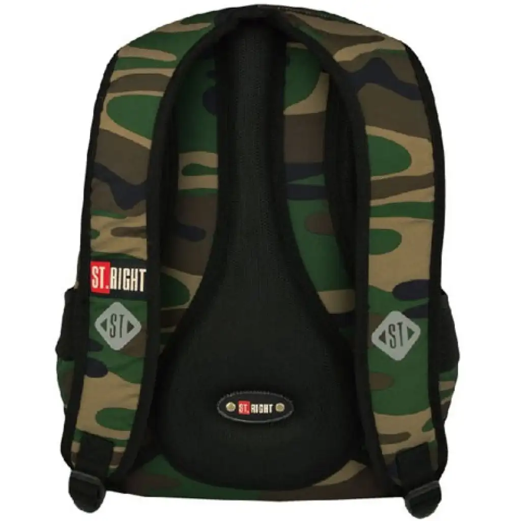 imagen de Mochila escolar de dos compartimentos con estampado de camuflaje St.Right Moro 2