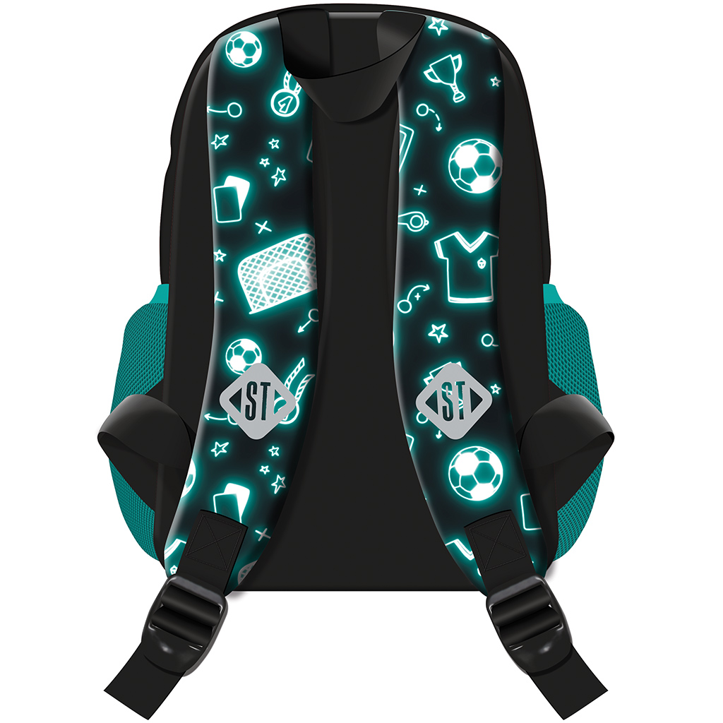 imagen de Mochila escolar de fútbol St.Right Neon BP70 32x22x11,5cm 2