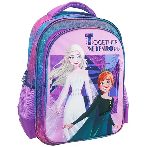 imagen de Mochila escolar de tres compartimentos de Frozen 2, mochila 32x18x43cm 1