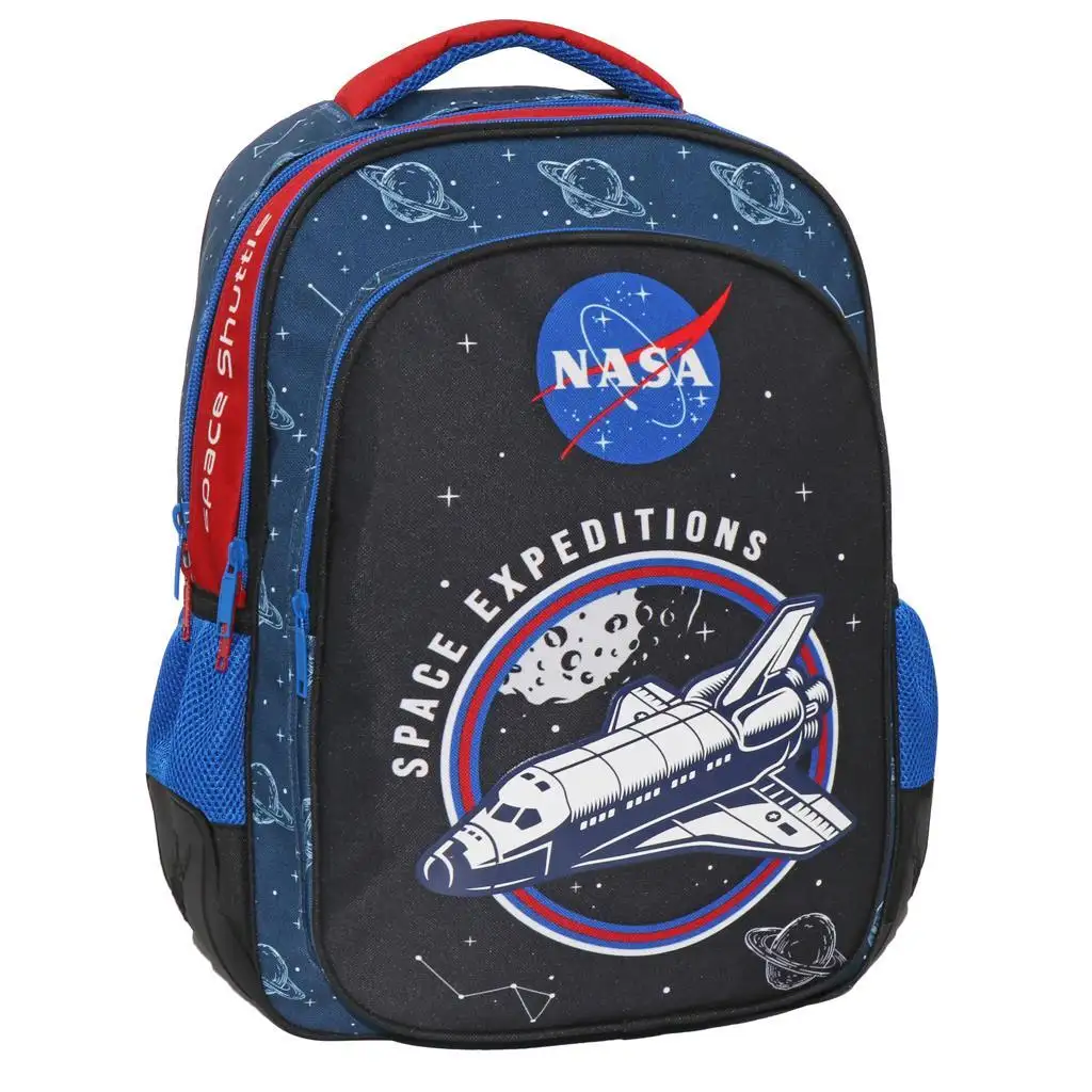 imagen de Mochila escolar de tres compartimentos NASA Space Expeditions, mochila 33x18x43cm 1