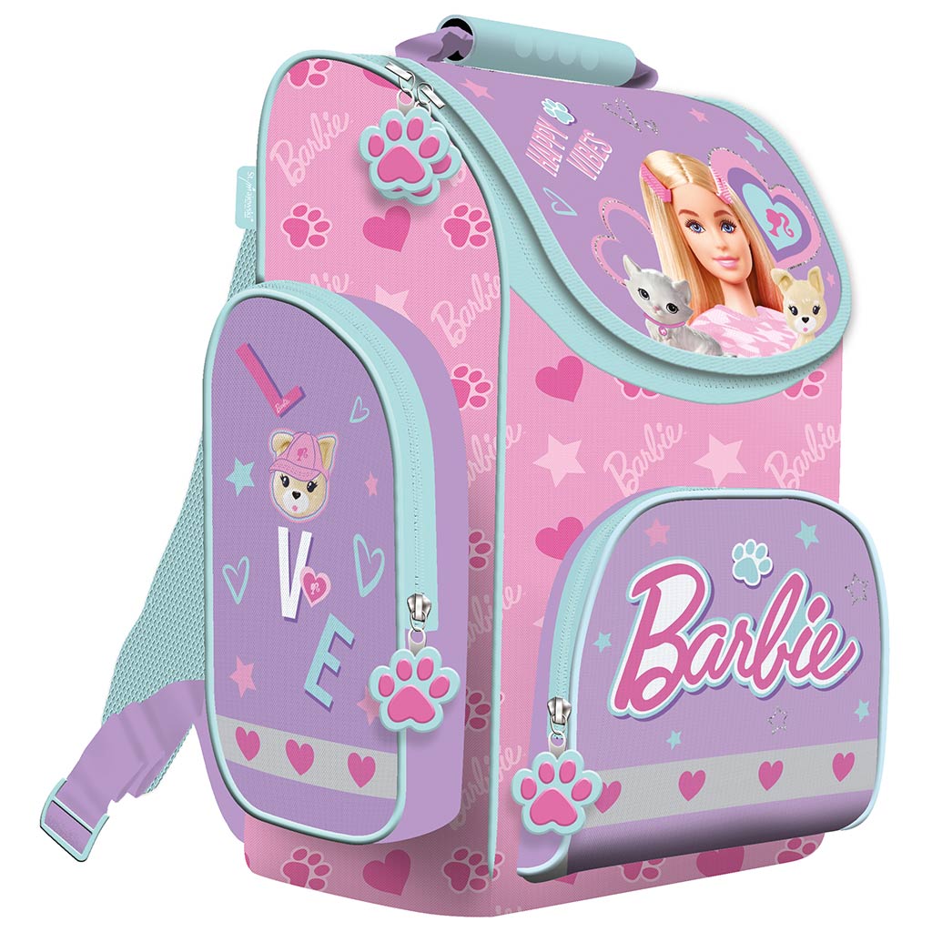 imagen de Mochila escolar ergonómica Barbie, mochila 35,5x27,5x16cm 1