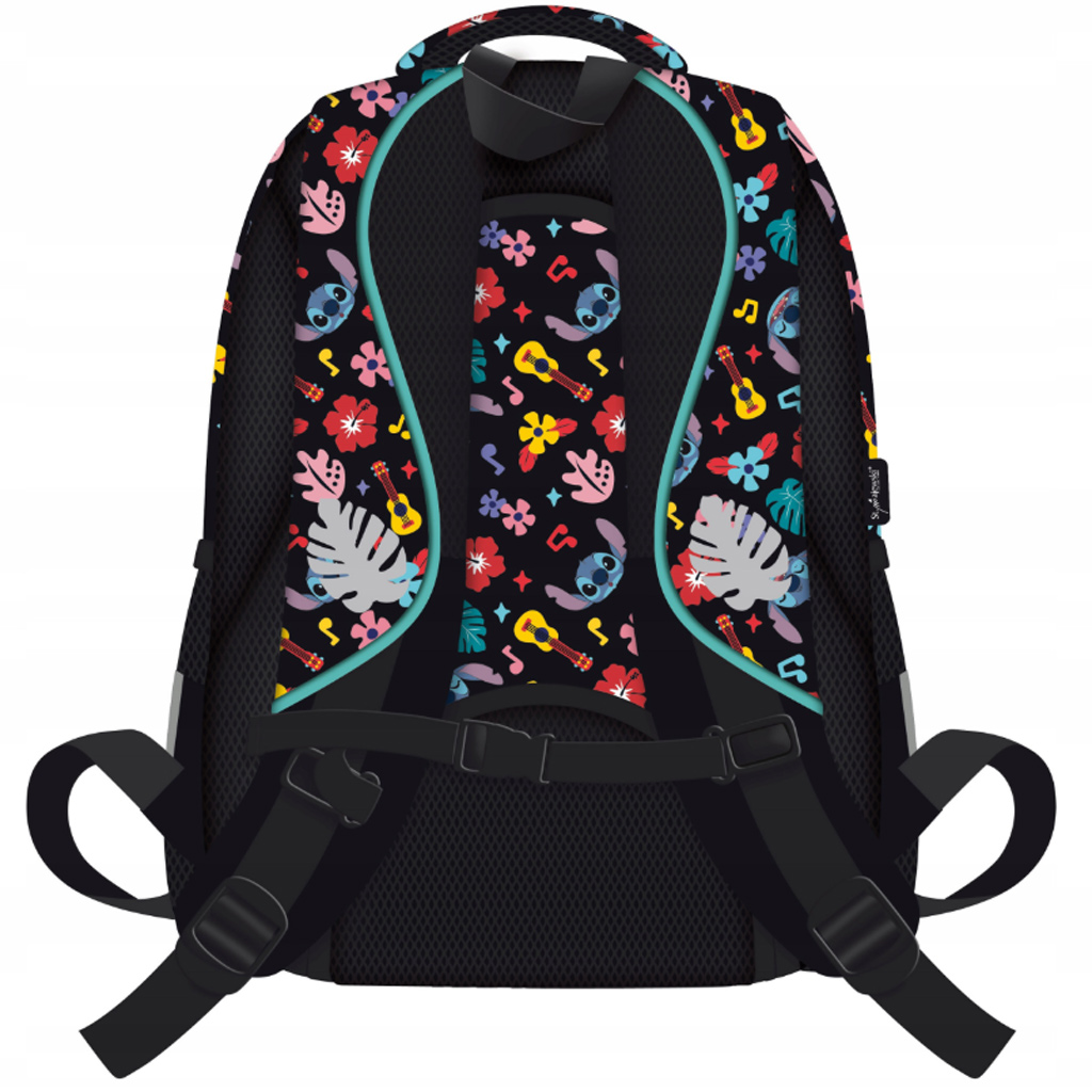 imagen de Mochila escolar negra de Stitch aloha, mochila BPL58 40x29x19cm 2