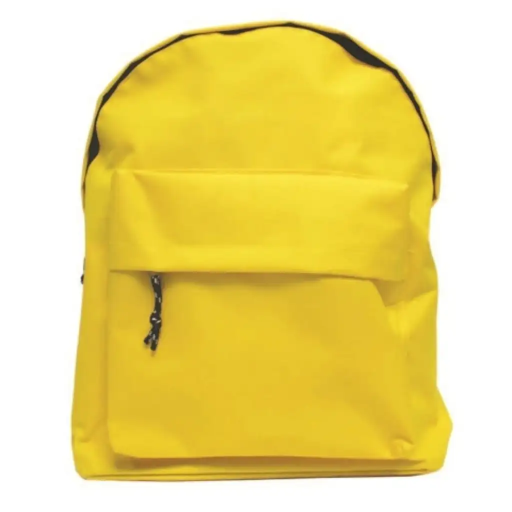 imagen de Mochila escolar Omega amarilla limón 42x32x16cm 1