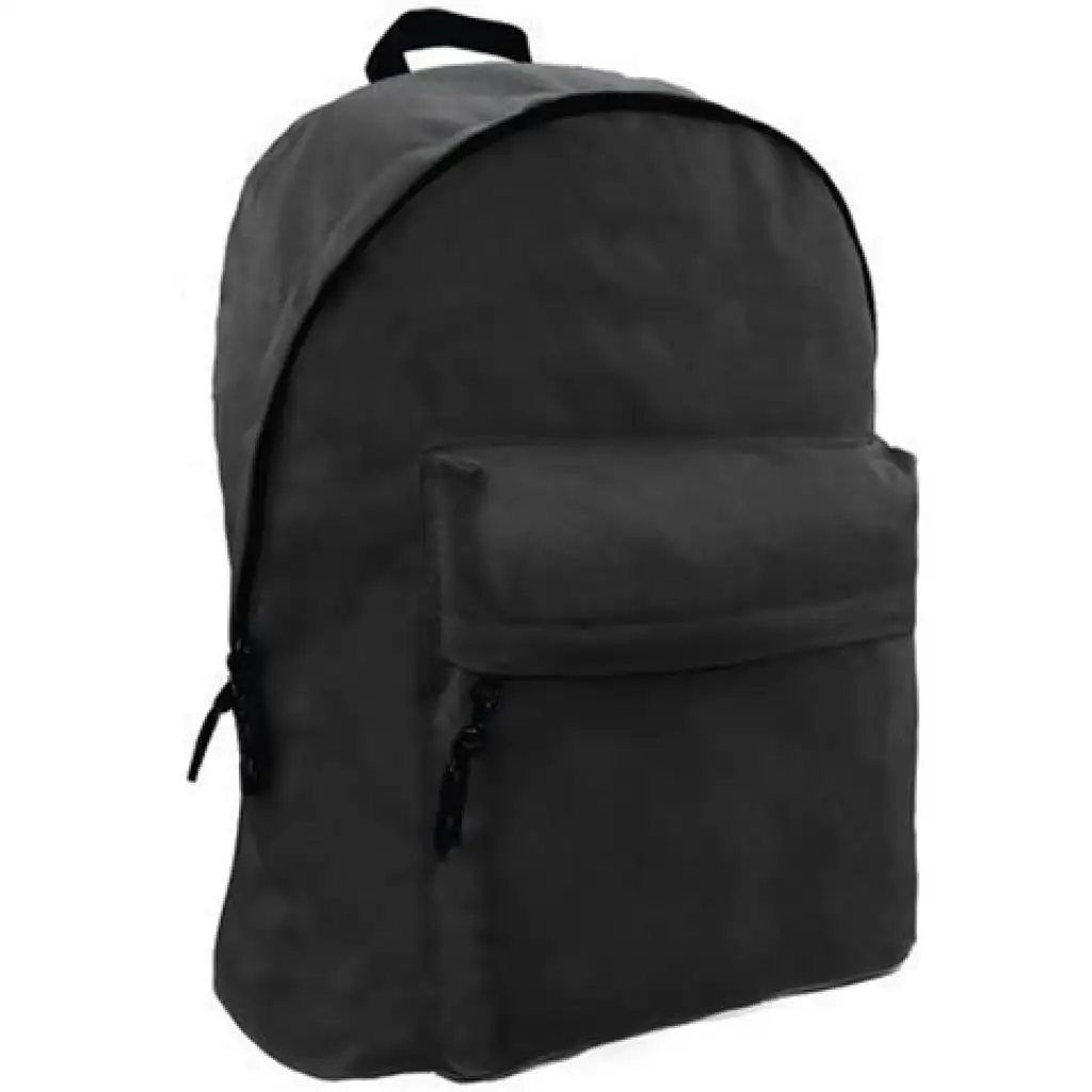 imagen de Mochila escolar Omega de dos compartimentos en color negro 32x42x16cm 1