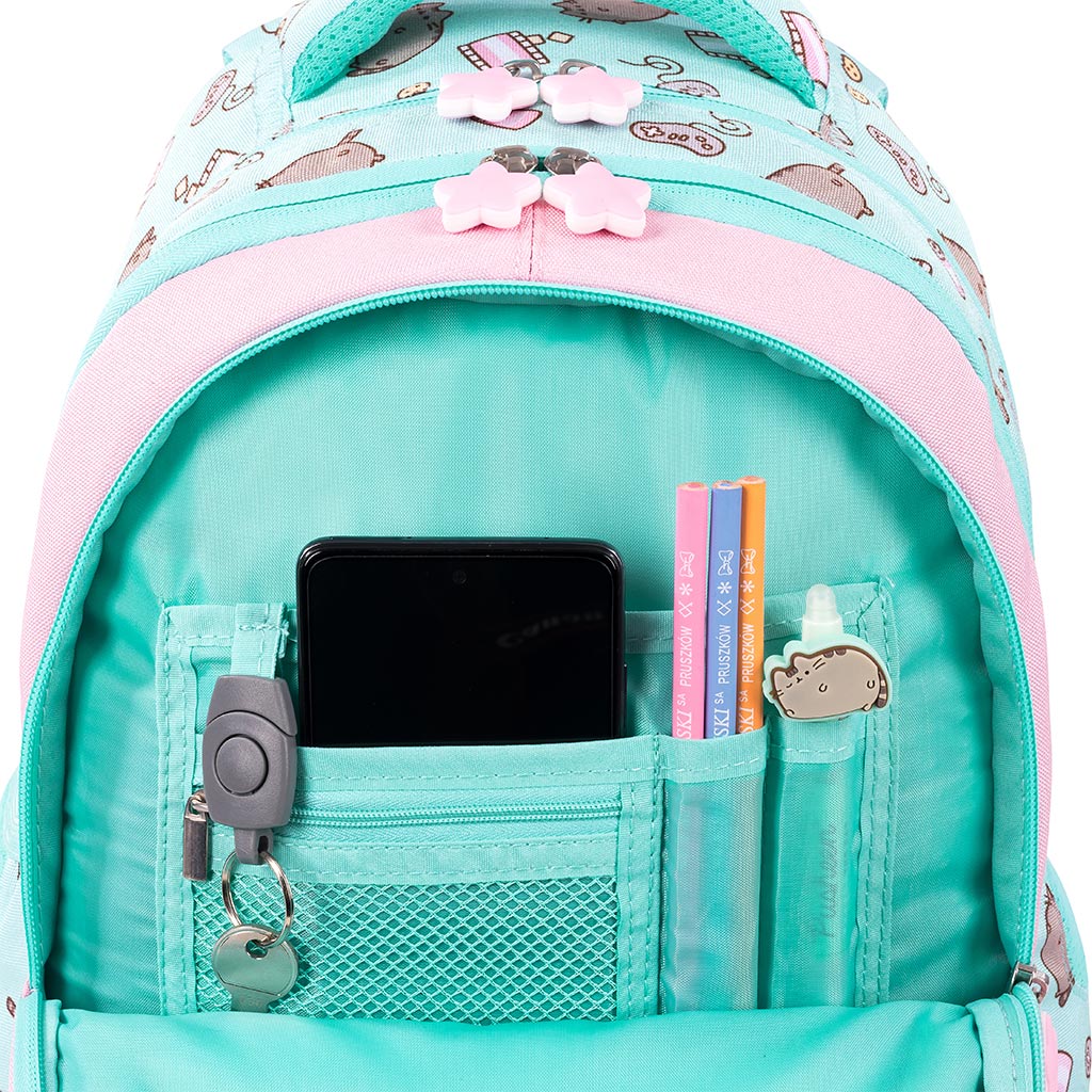 imagen de Mochila escolar Pusheen Mint con diseño de gato, 40cm 4